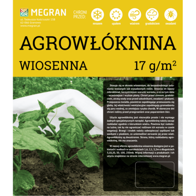 Agrowłóknina wiosenna 17 g/m² 2,1 m x 100 mb