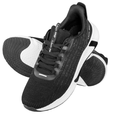 Półbuty z dzianiny 3D czarno-białe 