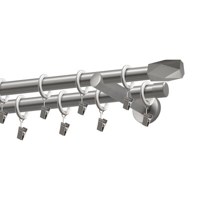 Karnisz podwójny Hex 19 mm satyna 240 cm