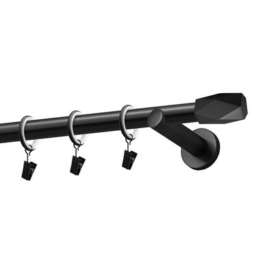 Karnisz pojedynczy Hex 19 mm czarny 160 cm