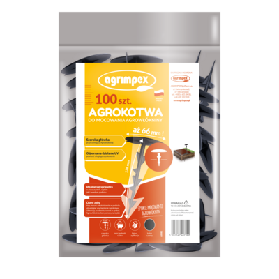 Agrokotwa kolor czarny 100 sztuk