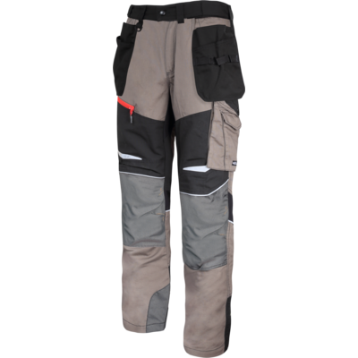 LAHTI PRO Spodnie khaki-czarny ze wstawkami ze stretchu 