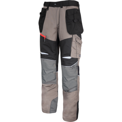 LAHTI PRO Spodnie khaki-czarny ze wstawkami ze stretchu 