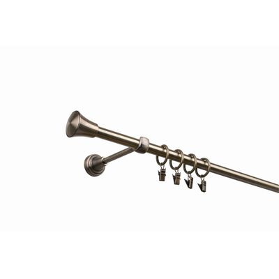 Karnisz pojedynczy 19 mm złoty antyk 160 cm żabka prince