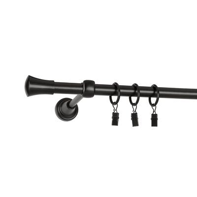 Karnisz pojedynczy TULUZA 16 mm 200 cm czarny zestaw