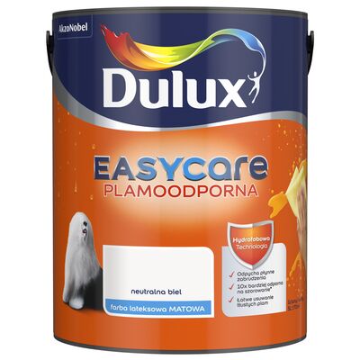 Dulux Farba lateksowa EasyCare Plamoodporna Neutralna Biel 5 l