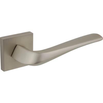 Klamka AMB CAVIOLA kwadratowy szyld nikiel szczotkowana matowy