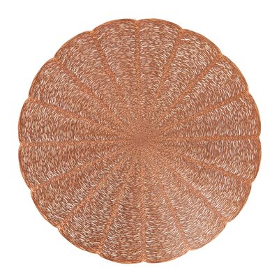 Mata stołowa okrągła PVC AM-GLAMOUR 38 cm miedź