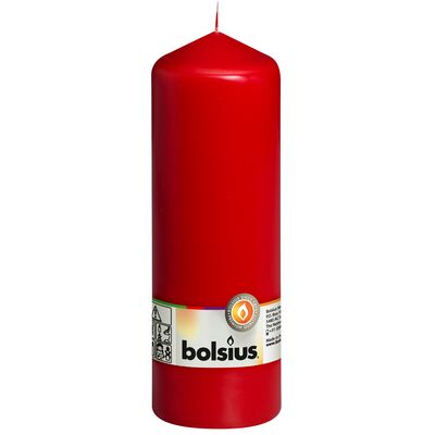 Świeca pieńkowa 20 x 6,8 cm czerwona