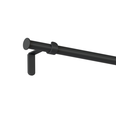 Karnisz pojedynczy Oslo I 19 mm 240 cm czarny mat