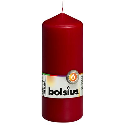 Świeca pieńkowa 15 x 5,8 cm bordowa