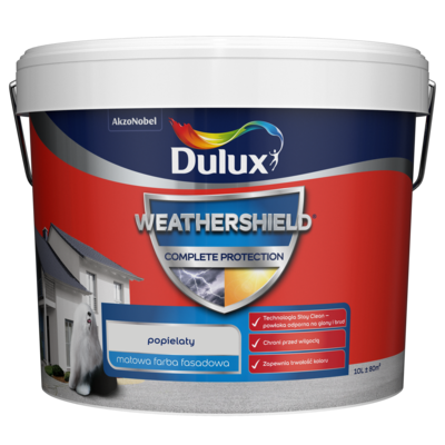 Dulux Farba elewacyjna WEATHERSHIELD COMPLETE popielaty 10 l