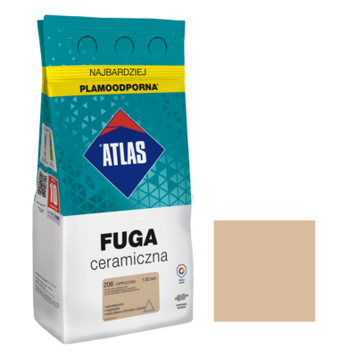 ATLAS Fuga ceramiczna 206 cappuccino alubag 5 kg