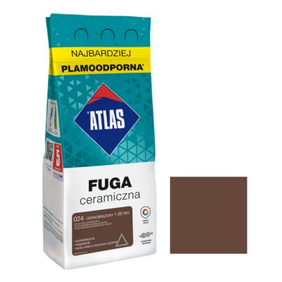 ATLAS Fuga ceramiczna 024 ciemnobrązowy alubag 2 kg