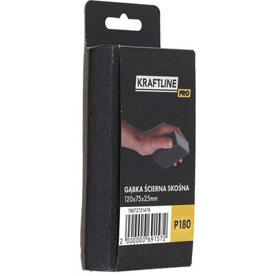 Gąbka ścierna 4 strony skośna 120 x 75 x 25 mm P180 KRAFTLINE PRO