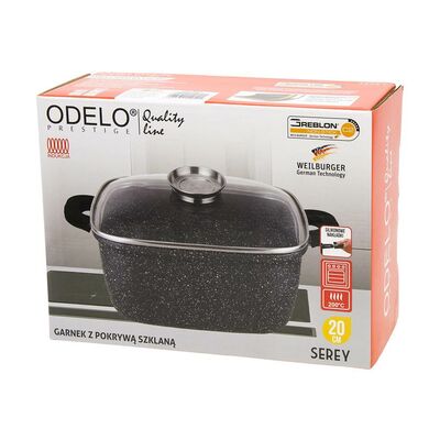 Garnek kwadratowy 20 cm GREBLON SEREY