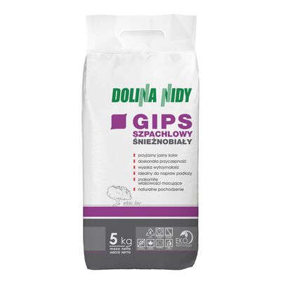 Gips szpachlowy śnieżnobiały Dolina Nidy 5 kg