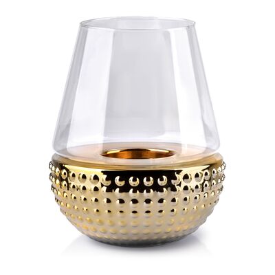 Świecznik 15 x 15 x 19 cm RITA GOLD