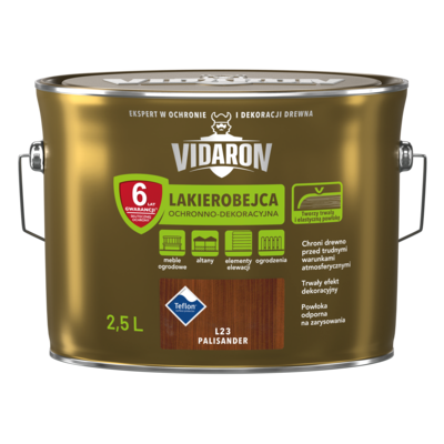 VIDARON Lakierobejca Ochronno-Dekoracyjna Palisander L23 2,5 l
