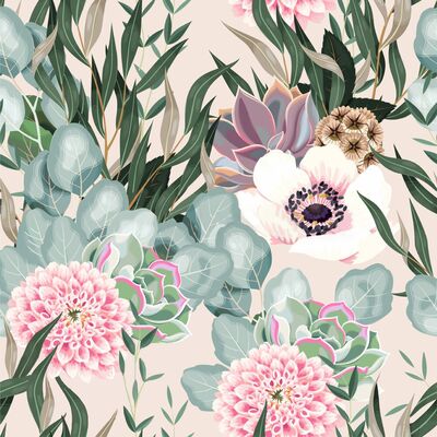 Koc flanelowy Fleur 130 x 170 cm mix