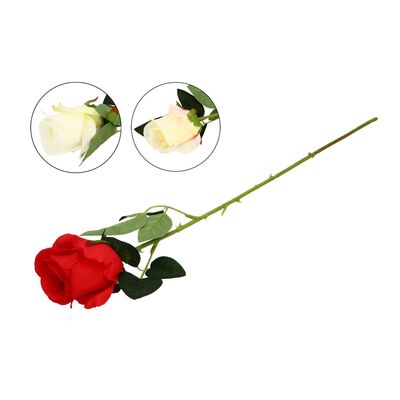 Róża kwiat sztuczny 55cm mix 3 kolory