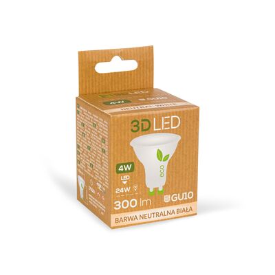 Halogen ledowy 3LED GU10 4 W barwa neutralna