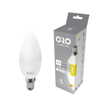 Żarówka LED ORO-PREMIUM-E14-C37-7W-XP-WW