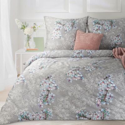 Pościel NELLY5 220 x 200 cm 70 x 80 cm/x2 stalowo-różowy