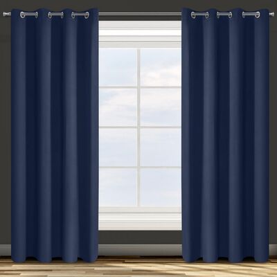 Zasłona PARISA 135 x 250 cm przelotki granatowy