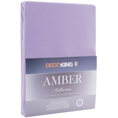 Prześcieradło AMBER 160-180 x 200+30 cm fioletowy