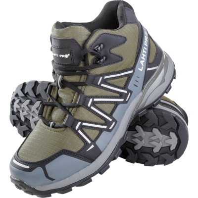 Trzewiki bez podnoska dzianina zielono-czarno-szare O2 SRA 45 CE LAHTI PRO