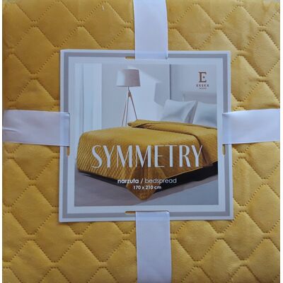 Narzuta na łóżko Symmetry 170 x 210 cm musztardowy