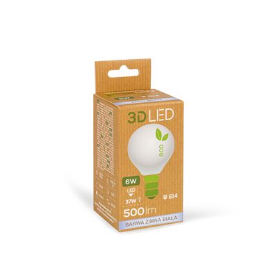 Żarówka ledowa 3LED kulka E-14 6 W barwa zimna