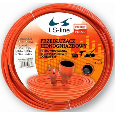 Przedłużacz ogrodowy LS-line POS 10 m 2x1 mm OMY