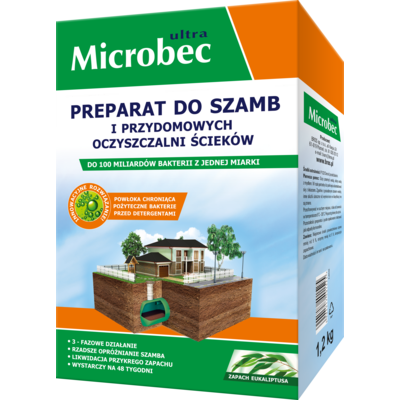 Preparat do szamb eukaliptusowy Microbec Ultra 1,2 kg Bros