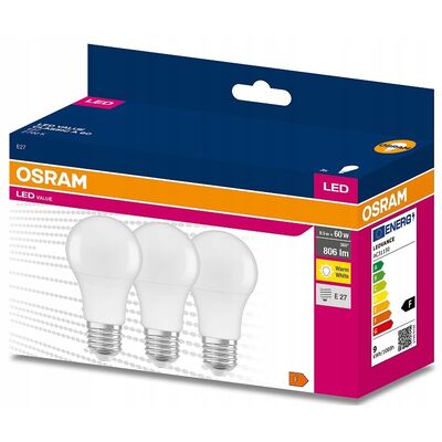 Zestaw żarówek LED E27 8,5 W 2700 K OSRAM 3 sztuki