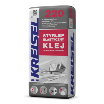 Specjalistyczna zaprawa klejąco-zbrojąca do styropianu grafitowego Styrlep Extra 220 25 kg KREISEL