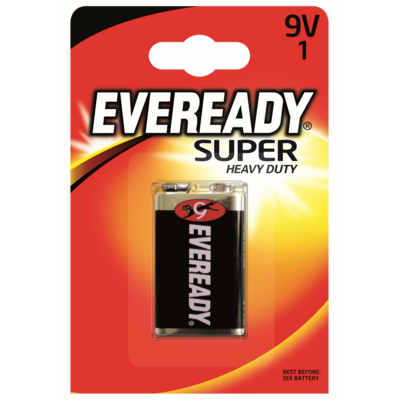 Bateria Eveready Super Heavy Duty 9V 6F22 /1