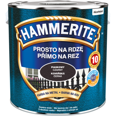 Hammerite Farba antykorozyjna Prosto na rdzę Piaskowy Czarny 2,5 l