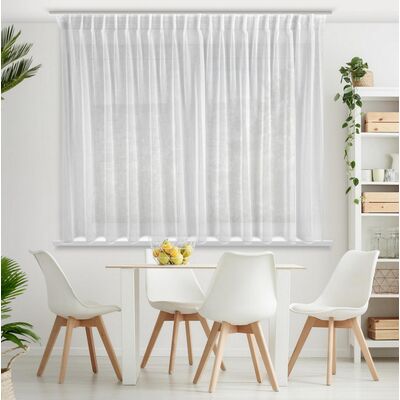 Firana BELISSA 300 x 170 cm taśma FLEX biały