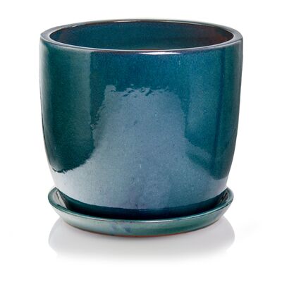 Donica z podstawką 41 x 34 cm turkus