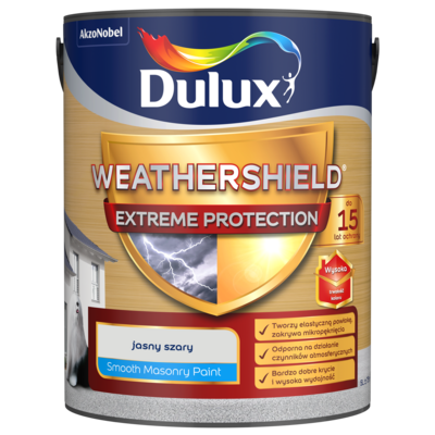 Dulux Farba elewacyjna WEATHERSHIELD EXTREME jasny szary 5 l