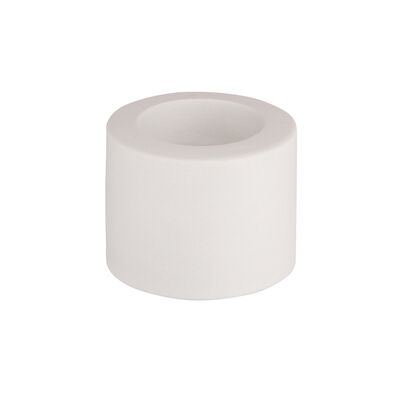 Świecznik ceramiczny 6,5 x 6,5 x 5,5 cm popielaty