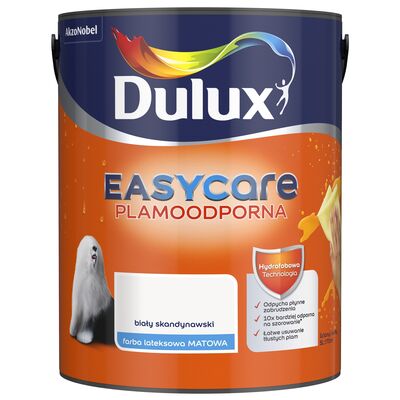 Dulux Farba lateksowa EasyCare Plamoodporna Biały Skandynawski 5 l
