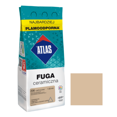 ATLAS Fuga ceramiczna 206 cappuccino alubag 2 kg