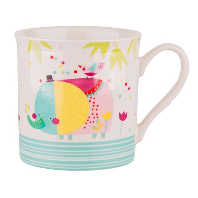 Kubek prosty z wywiniętym rantem NBC 250ml dek. słoń