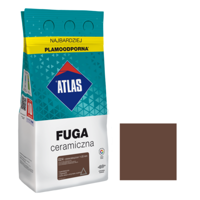 ATLAS Fuga ceramiczna 024 ciemnobrązowy alubag 5 kg