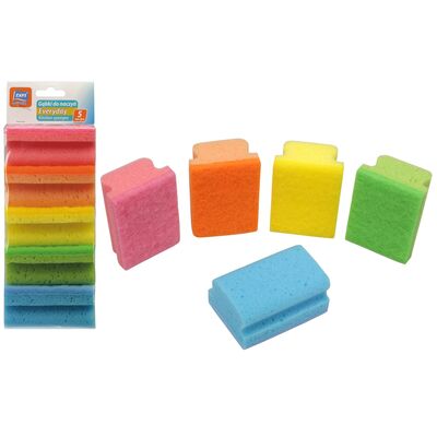 Gąbki do naczyń EVERYDAY profilowane 5 szt.