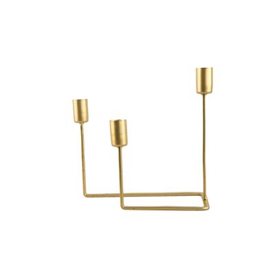 Świecznik metalowy miedziany 10 x 20 cm