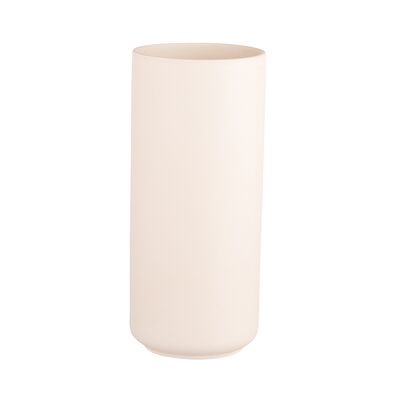 Wazon ceramiczny 11 x 11 x 25 cm kremowy